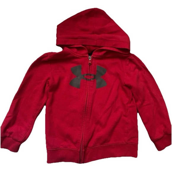 Youth Under Armour Red Full Zip Hoodie Size 6 - Picture 1 of 3